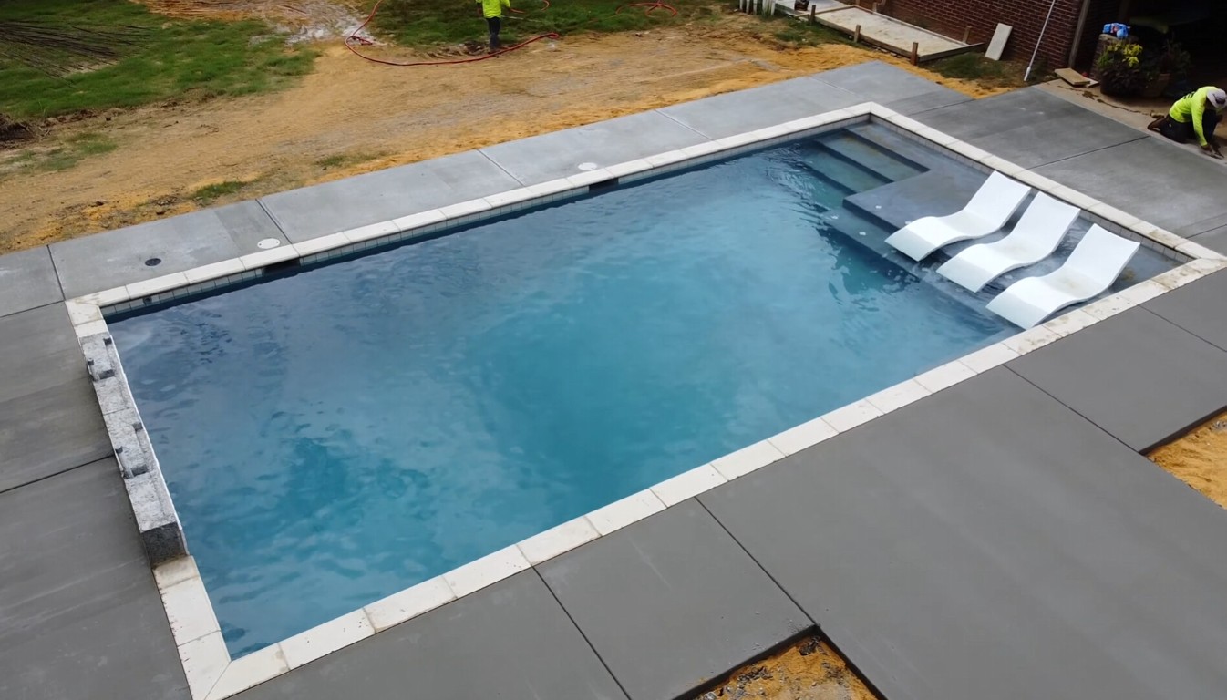 Concrete pool deck installation in Thousand Oaks